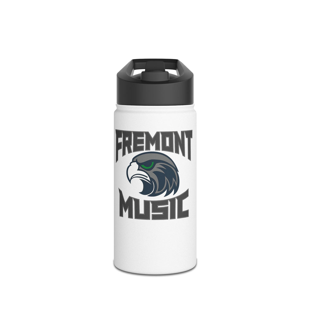 Fremont Music Stainless Steel Water Bottle — Insulated School Band Bottle with Hawk Logo