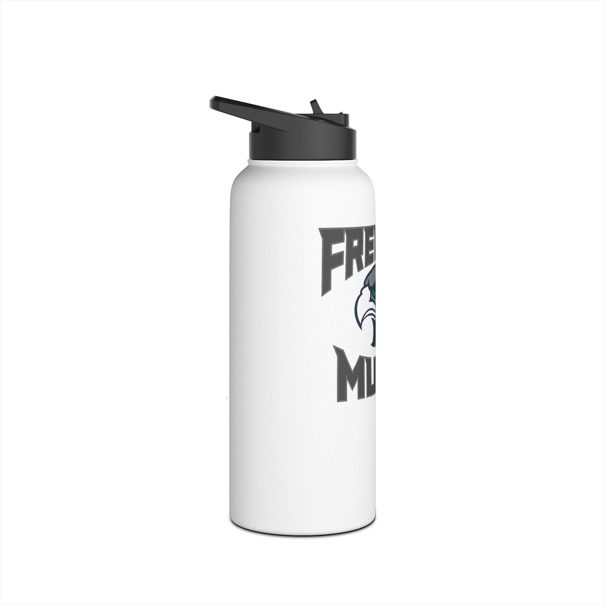 Fremont Music Stainless Steel Water Bottle — Insulated School Band Bottle with Hawk Logo